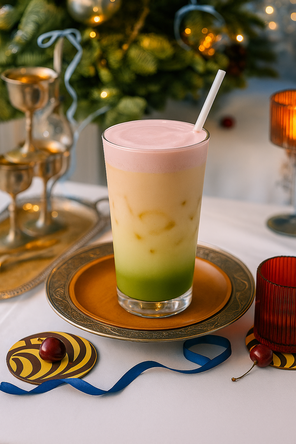 Matcha Latte Kem Hoa Anh Đào/ Kem Phô Mai