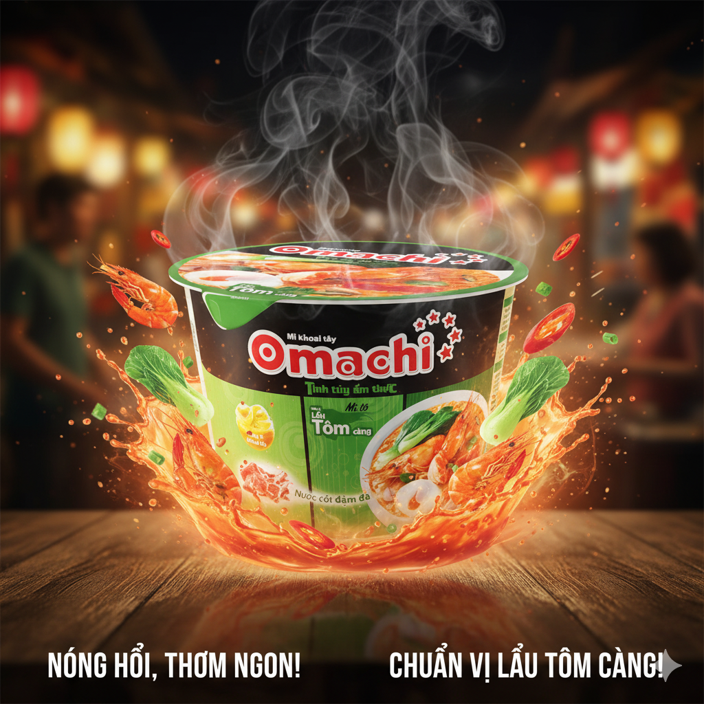 Mỳ Ly Omachi Lẩu Tôm Càng 