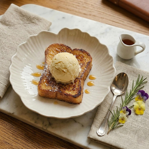 Bánh Mì Pháp Nướng Bơ & Kem Lạnh