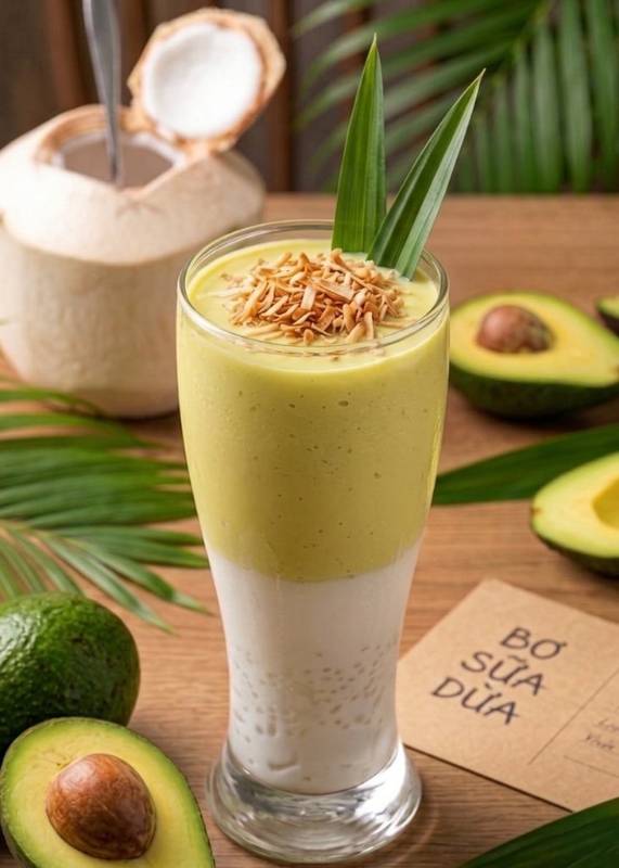 Bơ Sữa Dừa Vụn Dừa Nướng